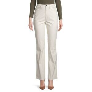 WeWoreWhat Ivory Casual Basic High Waist Croc Ankle Flare Pants Size 28